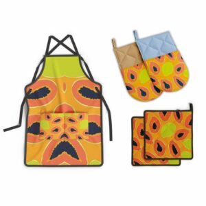 Papaya Tropical - VSL Apron Mitten Pot Holder Bundle 2