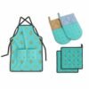 VSL Logo Blue Green - VSL Apron Mitten Pot Holder Bundle 2